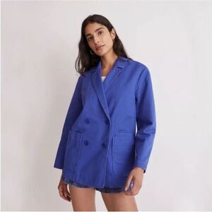 MADEWELL Bluestone Crossover Blazer Jacket in Regenerative Chino size XS NWT